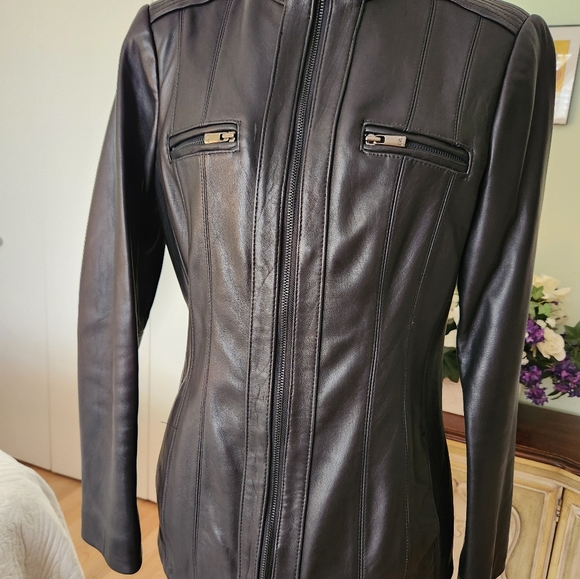 Jones New York Jackets & Blazers - Jones New York Leather Jacket H